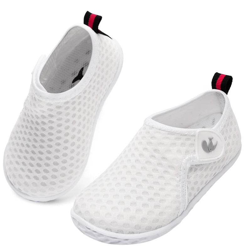JIASUQI Baby Girls Boys Lightweight Pool Park Athletic Aqua Water Shoes Socks Dot White 6-12 Months - Image 1